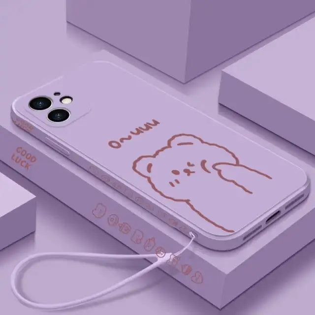 Cute Bear Phone Case for Samsung BC096 - Samsung Phone Case