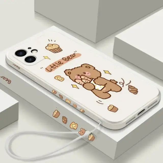 Cute Bear Phone Case for Samsung BC096 - For Samsung Note 20