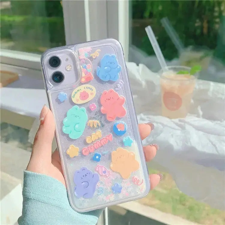 Cute Cartoons Printing Quicksand iPhone Case BP058 - iphone 