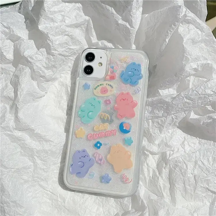 Cute Cartoons Printing Quicksand iPhone Case BP058 - iphone 