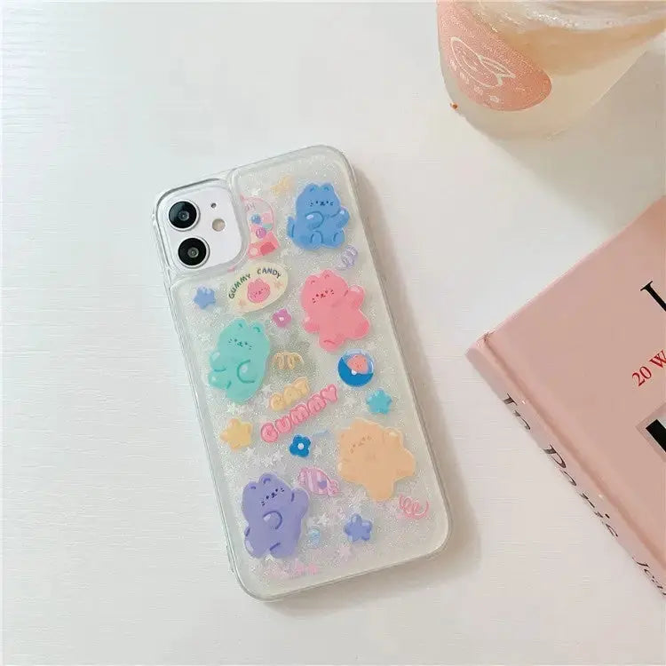 Cute Cartoons Printing Quicksand iPhone Case BP058 - iphone 