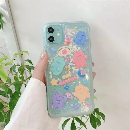 Cute Cartoons Printing Quicksand iPhone Case BP058 - iphone 