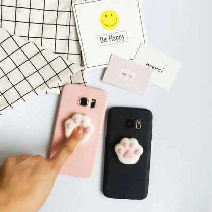 Cute Cat Paw Soft Phone Case For Samsung BC061 - Samsung 