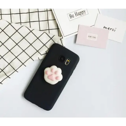 Cute Cat Paw Soft Phone Case For Samsung BC061 - A01 / black
