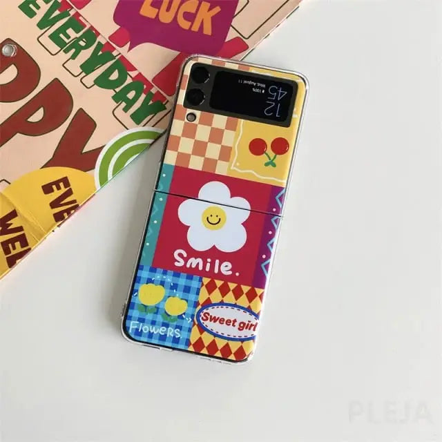 Cute Flower Phone Case For Samsung Galaxy Z Flip 3 BC041 - 