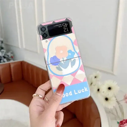 Cute Flower Phone Case For Samsung Galaxy Z Flip3 BC050 - 