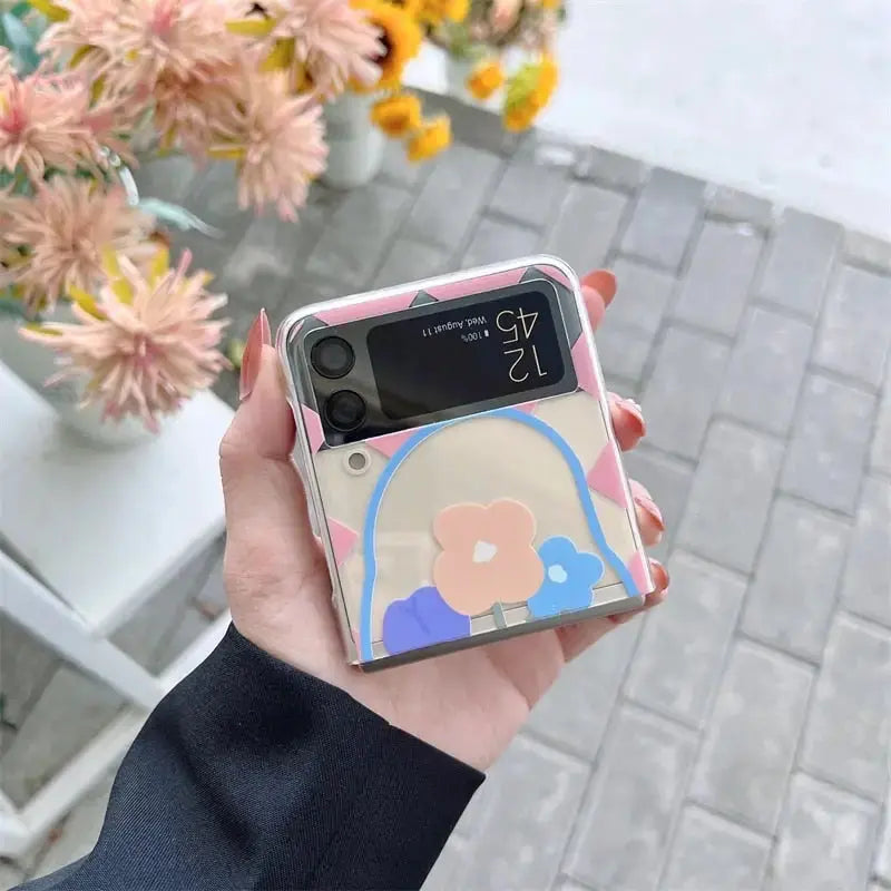 Cute Flower Phone Case For Samsung Galaxy Z Flip3 BC050 - 