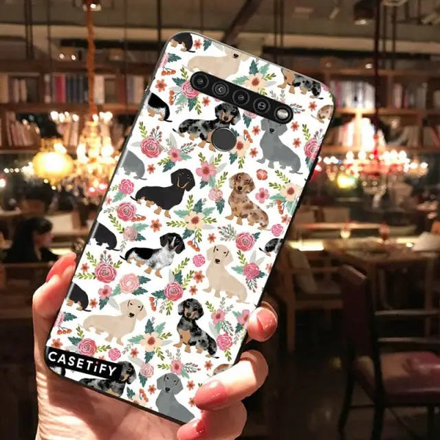 Cute Paw Print LG Phone Case W099 - for LG G8 ThinQ / Style 