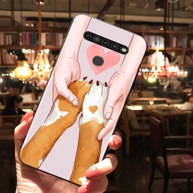 Cute Paw Print LG Phone Case W099 - for LG G8S ThinQ / Style