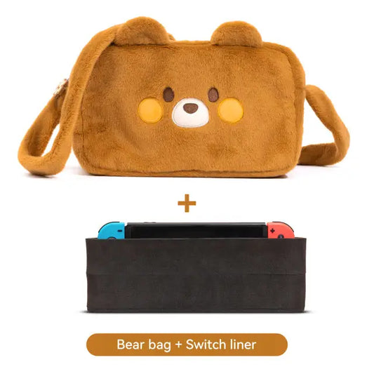 Cute Plush Bear Switch Protective Case W153 - For switch