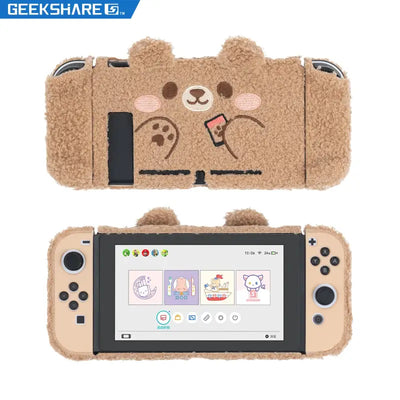 Cute Plush Bear Switch Protective Case W153 - For switch
