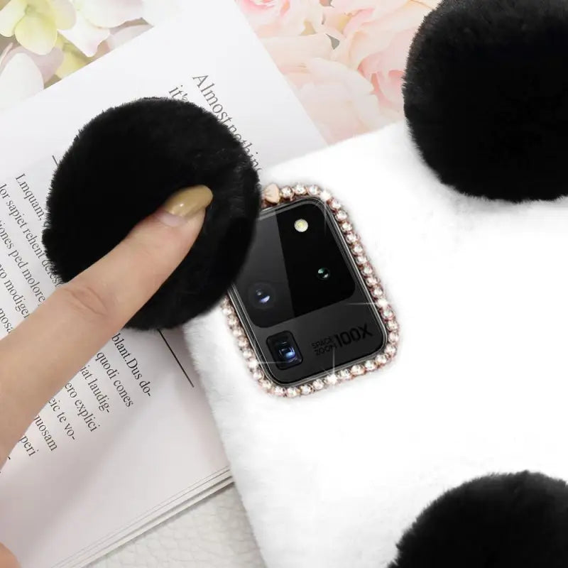 Cute Plush Furry Phone Case For Samsung Galaxy W004 - 