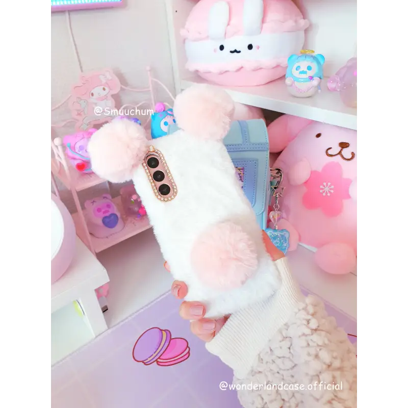 Cute Plush Furry Phone Case For Samsung Galaxy W004 - For 