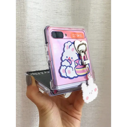 Cute Rabbit Phone case For Samsung Galaxy Z Flip BC053 - 