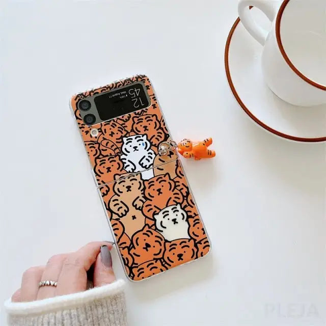 Cute Tiger Phone Case For Samsung Z Flip 1/2/3 - For Z Flip 