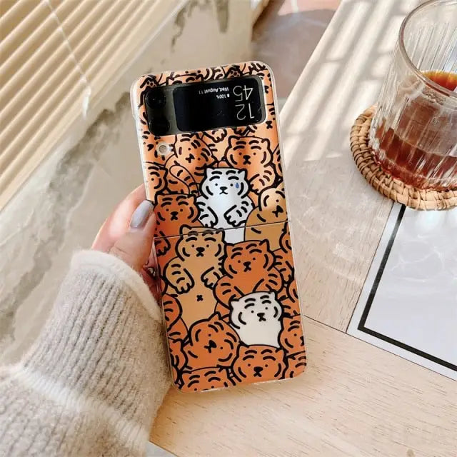 Cute Tiger Phone Case For Samsung Z Flip 1/2/3 - For Z Flip 