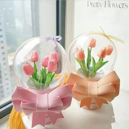 DIY Tulip Bubble LED Flower Bouquet MK18585 Wonderland Case