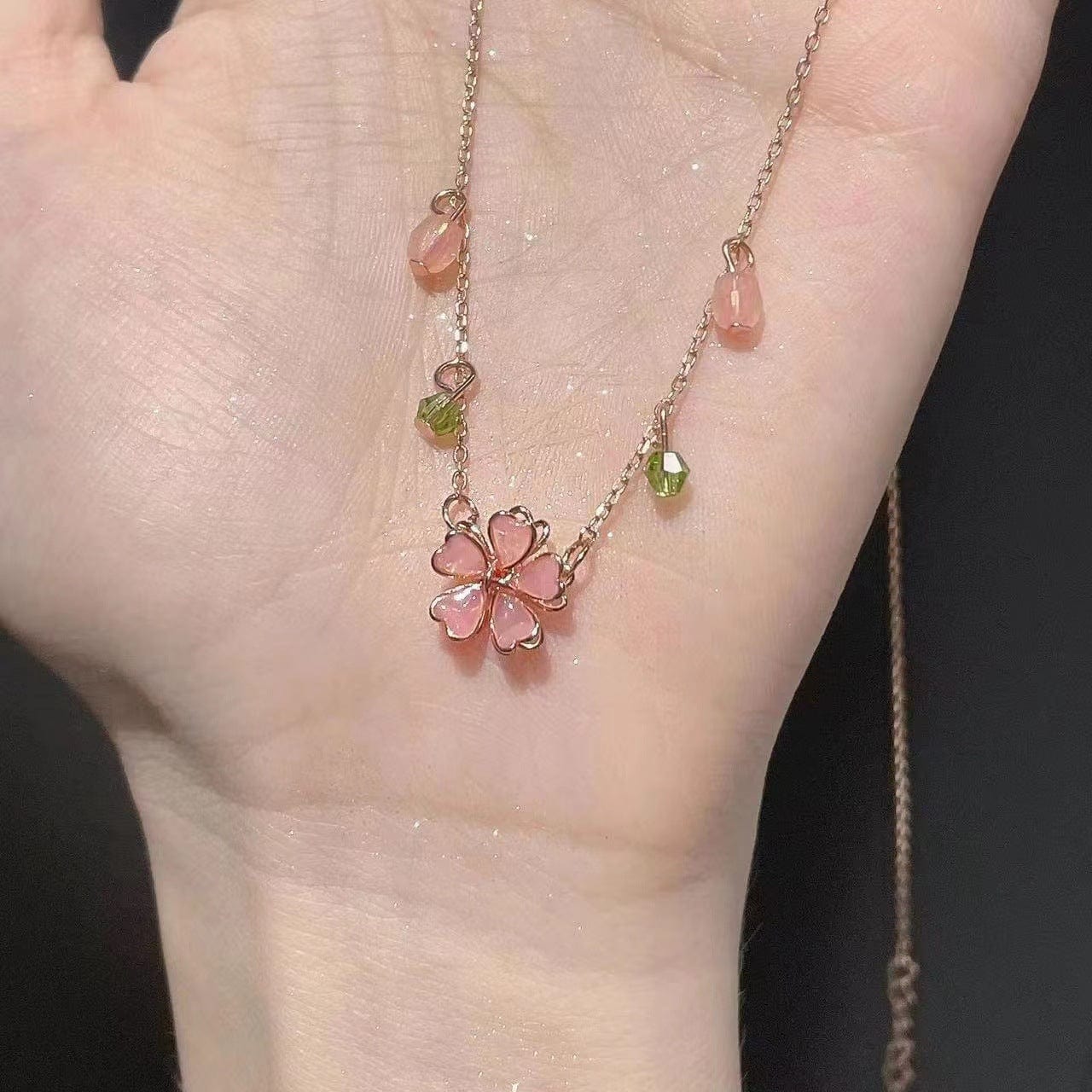 Pink Flower Necklace Wonderland Case