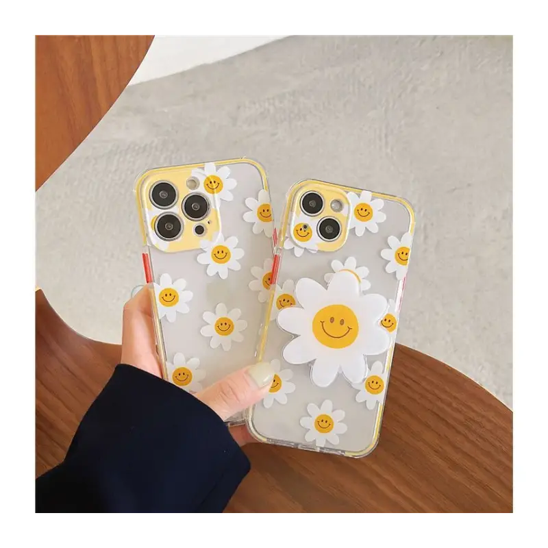 Daisy Flower Clear Phone Case - Iphone 7 / 7 Plus / 8 / 8 