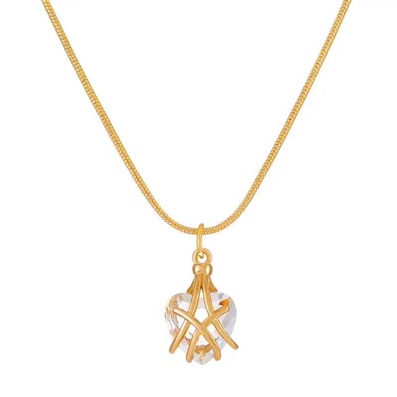Diamond Castle Heart Necklace LIN47