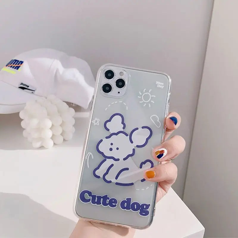 Dog Print Phone Case - iPhone 11 Pro Max / 11 Pro / 11 / SE / XS Max / XS / XR / X / SE 2 / 8 / 8 Plus / 7 / 7 Plus-7