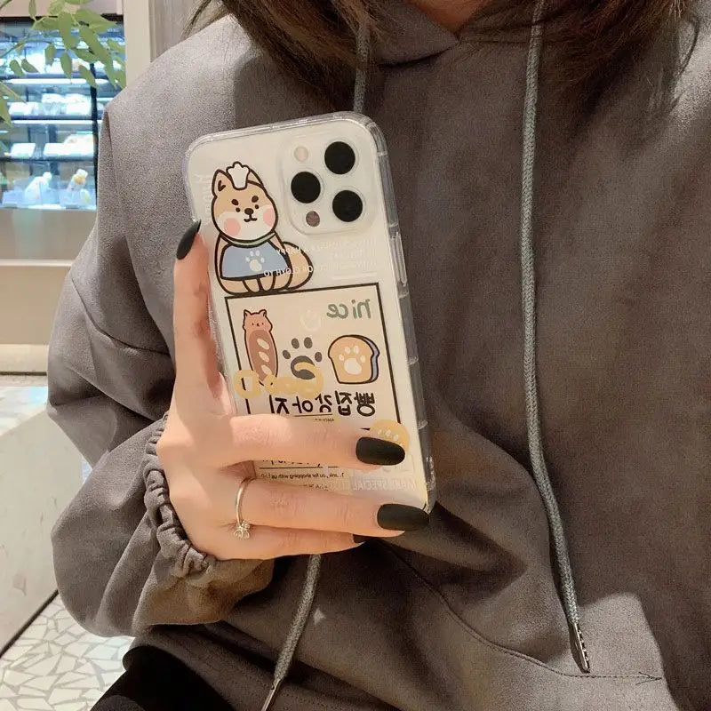 Dog Print Transparent Phone Case - iPhone 13 Pro Max / 13 Pro / 13 / 13 mini / 12 Pro Max / 12 Pro / 12 / 12 mini / 11 Pro Max / 11 Pro / 11 / SE / XS Max / XS / XR / X / SE 2 / 8 / 8 Plus / 7 / 7 Plus-6