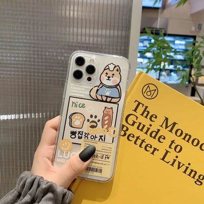 Dog Print Transparent Phone Case - iPhone 13 Pro Max / 13 Pro / 13 / 13 mini / 12 Pro Max / 12 Pro / 12 / 12 mini / 11 Pro Max / 11 Pro / 11 / SE / XS Max / XS / XR / X / SE 2 / 8 / 8 Plus / 7 / 7 Plus-10