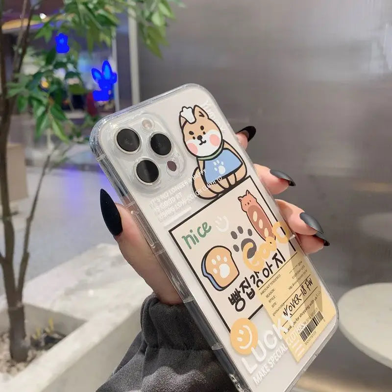 Dog Print Transparent Phone Case - iPhone 13 Pro Max / 13 Pro / 13 / 13 mini / 12 Pro Max / 12 Pro / 12 / 12 mini / 11 Pro Max / 11 Pro / 11 / SE / XS Max / XS / XR / X / SE 2 / 8 / 8 Plus / 7 / 7 Plus-11