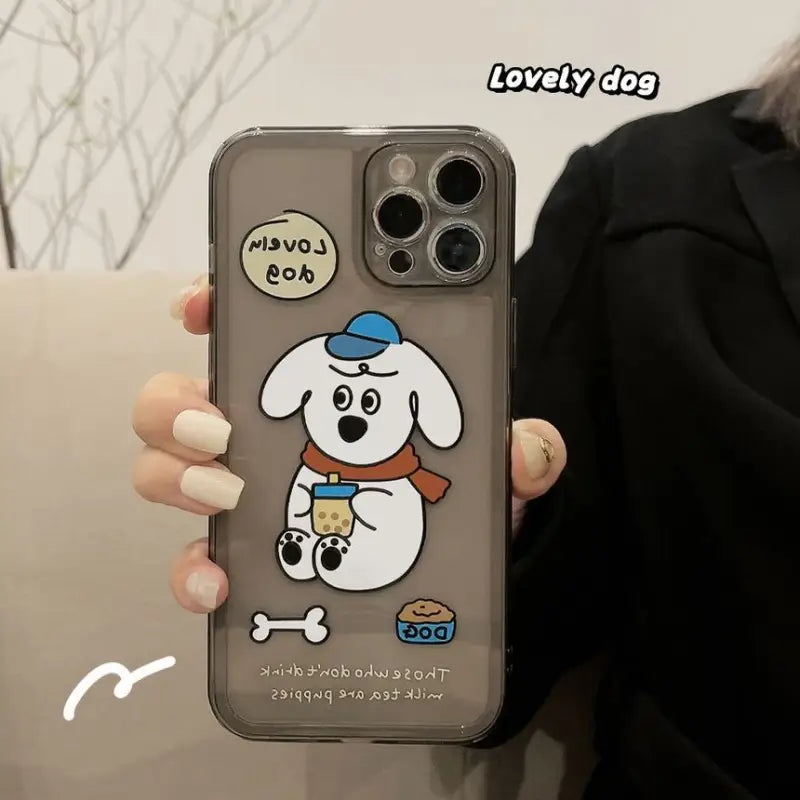 Dog Transparent Phone Case - iPhone 13 Pro Max / 13 Pro / 13 / 13 mini / 12 Pro Max / 12 Pro / 12 / 12 mini / 11 Pro Max / 11 Pro / 11 / SE / XS Max / XS / XR / X / SE 2 / 8 / 8 Plus / 7 / 7 Plus-8