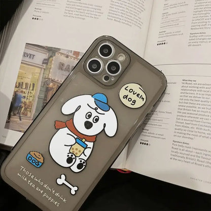 Dog Transparent Phone Case - iPhone 13 Pro Max / 13 Pro / 13 / 13 mini / 12 Pro Max / 12 Pro / 12 / 12 mini / 11 Pro Max / 11 Pro / 11 / SE / XS Max / XS / XR / X / SE 2 / 8 / 8 Plus / 7 / 7 Plus-14