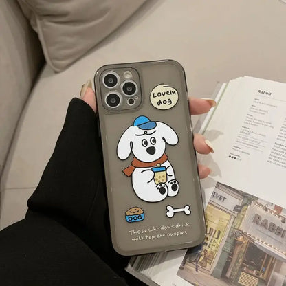 Dog Transparent Phone Case - iPhone 13 Pro Max / 13 Pro / 13 / 13 mini / 12 Pro Max / 12 Pro / 12 / 12 mini / 11 Pro Max / 11 Pro / 11 / SE / XS Max / XS / XR / X / SE 2 / 8 / 8 Plus / 7 / 7 Plus-15