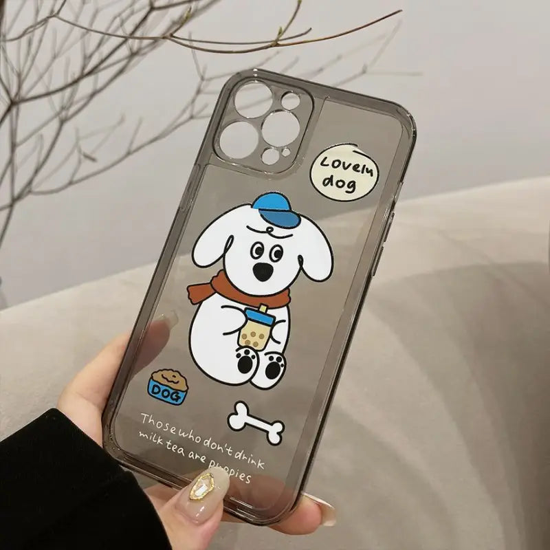 Dog Transparent Phone Case - iPhone 13 Pro Max / 13 Pro / 13 / 13 mini / 12 Pro Max / 12 Pro / 12 / 12 mini / 11 Pro Max / 11 Pro / 11 / SE / XS Max / XS / XR / X / SE 2 / 8 / 8 Plus / 7 / 7 Plus-3