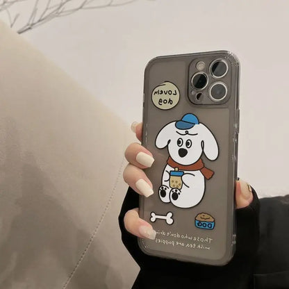 Dog Transparent Phone Case - iPhone 13 Pro Max / 13 Pro / 13 / 13 mini / 12 Pro Max / 12 Pro / 12 / 12 mini / 11 Pro Max / 11 Pro / 11 / SE / XS Max / XS / XR / X / SE 2 / 8 / 8 Plus / 7 / 7 Plus-13