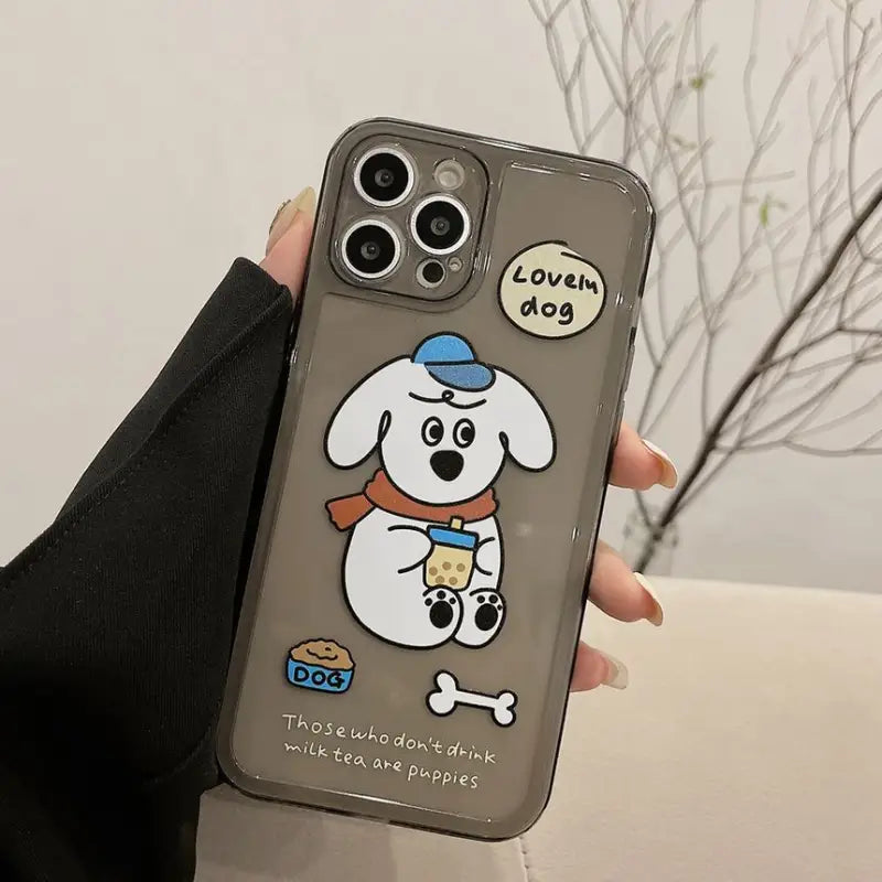 Dog Transparent Phone Case - iPhone 13 Pro Max / 13 Pro / 13 / 13 mini / 12 Pro Max / 12 Pro / 12 / 12 mini / 11 Pro Max / 11 Pro / 11 / SE / XS Max / XS / XR / X / SE 2 / 8 / 8 Plus / 7 / 7 Plus-16