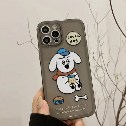 Dog Transparent Phone Case - iPhone 13 Pro Max / 13 Pro / 13 / 13 mini / 12 Pro Max / 12 Pro / 12 / 12 mini / 11 Pro Max / 11 Pro / 11 / SE / XS Max / XS / XR / X / SE 2 / 8 / 8 Plus / 7 / 7 Plus-11