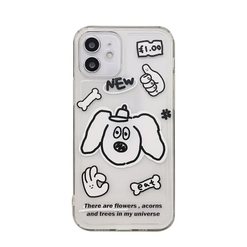 Dog Transparent Phone Case - iPhone 13 Pro Max / 13 Pro / 13 / 13 mini / 12 Pro Max / 12 Pro / 12 / 12 mini / 11 Pro Max / 11 Pro / 11 / SE / XS Max / XS / XR / X / SE 2 / 8 / 8 Plus / 7 / 7 Plus-4