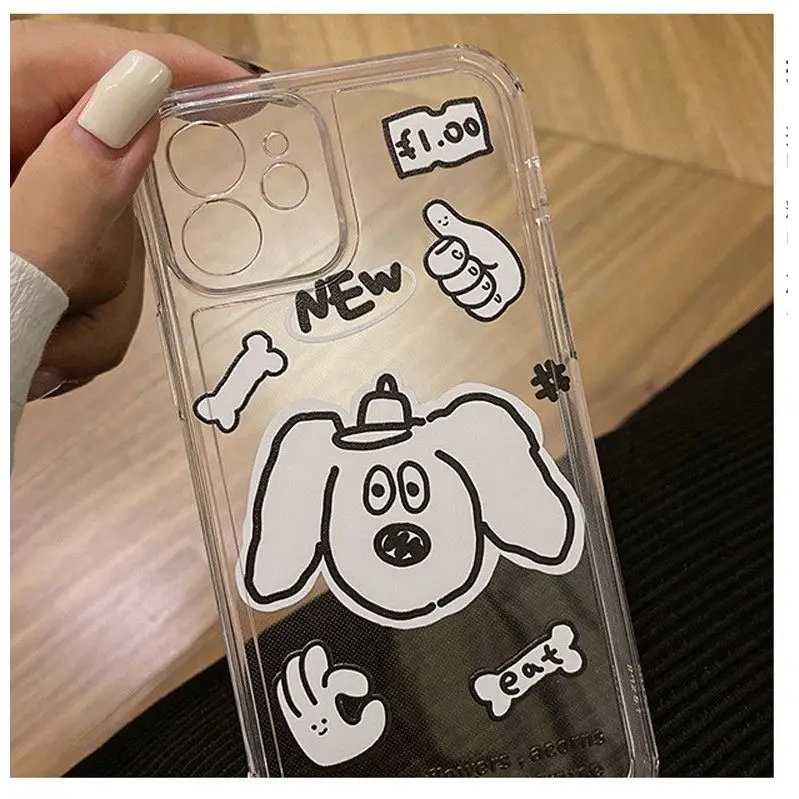 Dog Transparent Phone Case - iPhone 13 Pro Max / 13 Pro / 13 / 13 mini / 12 Pro Max / 12 Pro / 12 / 12 mini / 11 Pro Max / 11 Pro / 11 / SE / XS Max / XS / XR / X / SE 2 / 8 / 8 Plus / 7 / 7 Plus-6