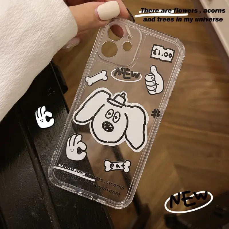 Dog Transparent Phone Case - iPhone 13 Pro Max / 13 Pro / 13 / 13 mini / 12 Pro Max / 12 Pro / 12 / 12 mini / 11 Pro Max / 11 Pro / 11 / SE / XS Max / XS / XR / X / SE 2 / 8 / 8 Plus / 7 / 7 Plus-3