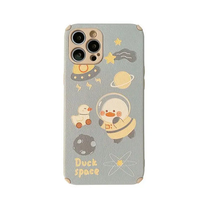 Duck Astronaut Phone Case - iPhone 12 Pro Max / 12 Pro / 12 / 12 mini / 11 Pro Max / 11 Pro / 11 / SE / XS Max / XS / XR / X / SE 2 / 8 / 8 Plus / 7 / 7 Plus-4