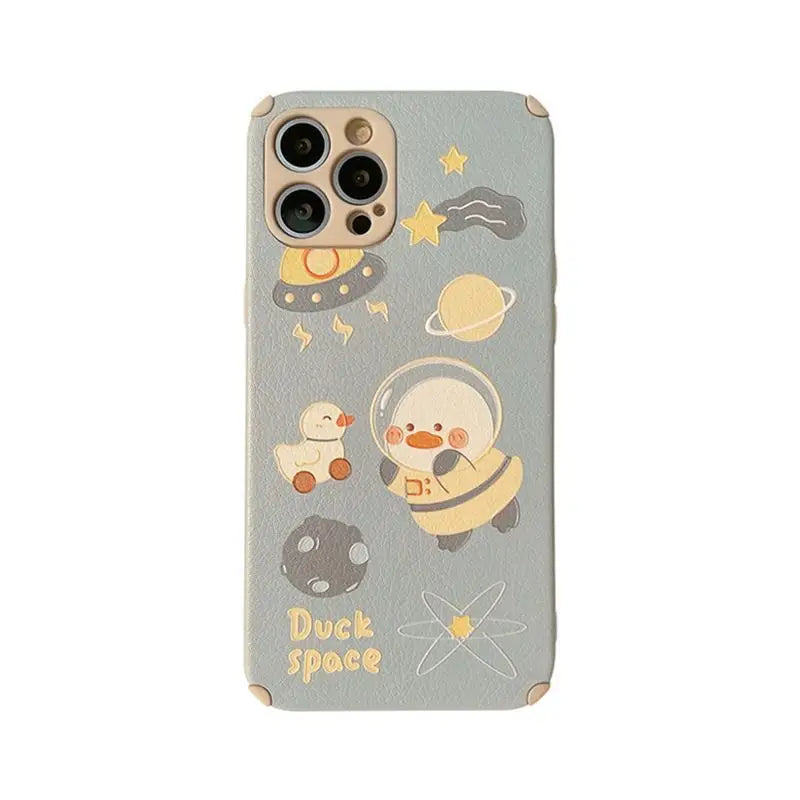 Duck Astronaut Phone Case - iPhone 12 Pro Max / 12 Pro / 12 / 12 mini / 11 Pro Max / 11 Pro / 11 / SE / XS Max / XS / XR / X / SE 2 / 8 / 8 Plus / 7 / 7 Plus-4