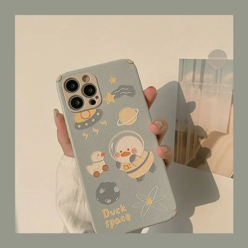 Duck Astronaut Phone Case - iPhone 12 Pro Max / 12 Pro / 12 / 12 mini / 11 Pro Max / 11 Pro / 11 / SE / XS Max / XS / XR / X / SE 2 / 8 / 8 Plus / 7 / 7 Plus-2