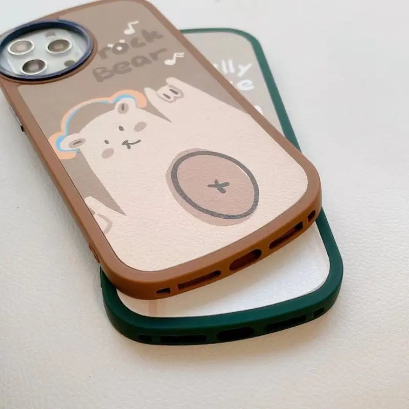 Duck / Bear Print Phone Case - iPhone 13 Pro Max / 13 Pro / 13 / 12 Pro Max / 12 Pro / 12 / 11 Pro Max / 11 Pro / 11 / XS Max / XR / XS / X-9