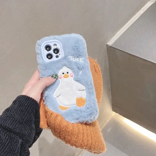 Duck Chenille Phone Case - iPhone 7 Plus / 8 Plus / X / XR / XS / XS Max / 11 / 11 Pro / 11 Pro Max / 12 / 12 Pro / 12 Pro Max / 13 / 13 Pro / 13 Pro Max-2