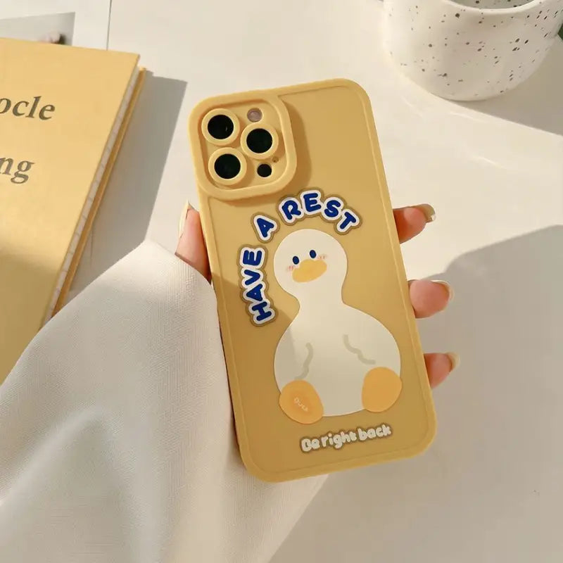 Duck Lettering Phone Case - iPhone 13 Pro Max / 13 Pro / 13 / 13 mini / 12 Pro Max / 12 Pro / 12 / 12 mini / 11 Pro Max / 11 Pro / 11 / SE / XS Max / XS / XR / X / SE 2 / 8 / 8 Plus / 7 / 7 Plus-11