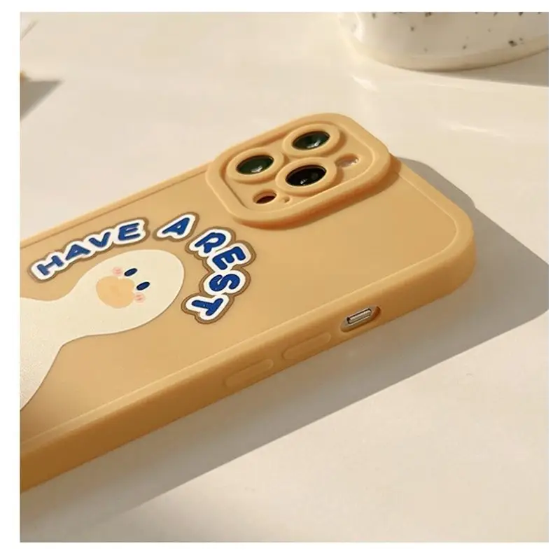 Duck Lettering Phone Case - iPhone 13 Pro Max / 13 Pro / 13 / 13 mini / 12 Pro Max / 12 Pro / 12 / 12 mini / 11 Pro Max / 11 Pro / 11 / SE / XS Max / XS / XR / X / SE 2 / 8 / 8 Plus / 7 / 7 Plus-6