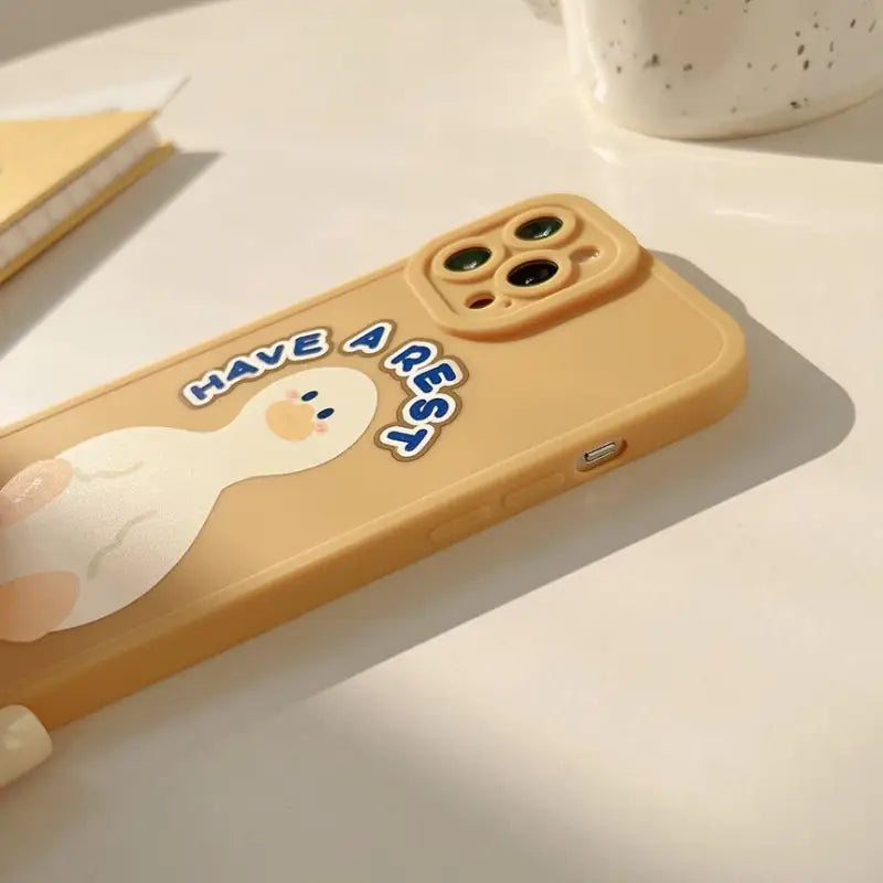 Duck Lettering Phone Case - iPhone 13 Pro Max / 13 Pro / 13 / 13 mini / 12 Pro Max / 12 Pro / 12 / 12 mini / 11 Pro Max / 11 Pro / 11 / SE / XS Max / XS / XR / X / SE 2 / 8 / 8 Plus / 7 / 7 Plus-3
