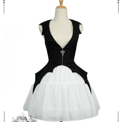 Black Witchy Vampire Bat Vest ON1037 MK Kawaii Store