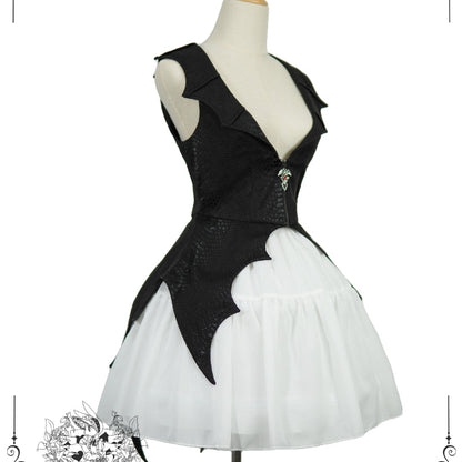 Black Witchy Vampire Bat Vest ON1037 MK Kawaii Store