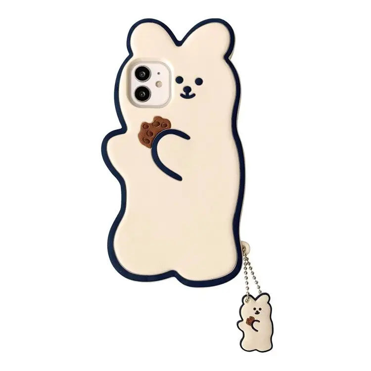 Eating Cookies Bear With Pendant iPhone Case W115 - iphone 