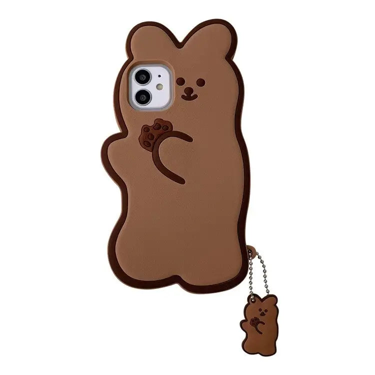 Eating Cookies Bear With Pendant iPhone Case W115 - iphone 